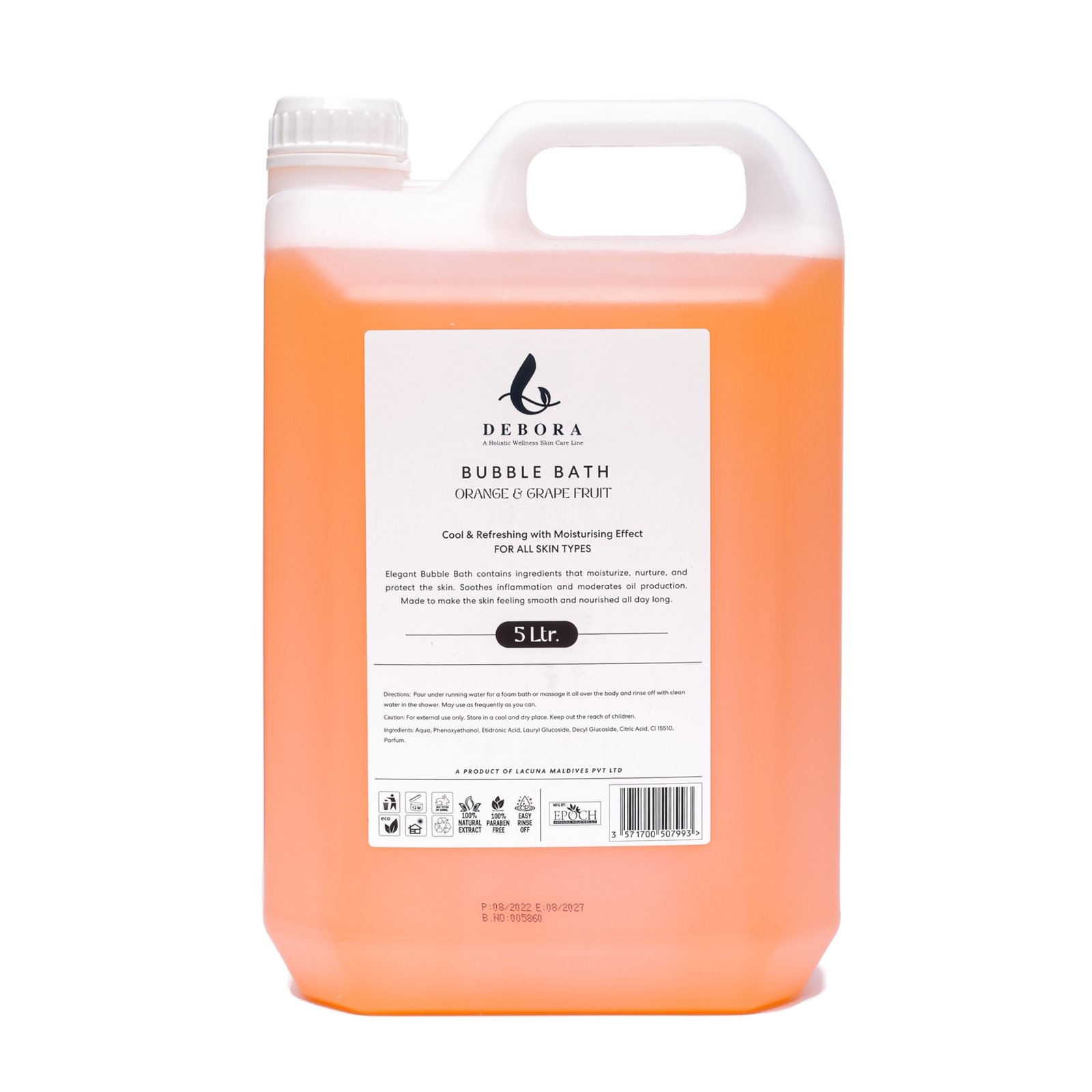 Debora Orange & Grapefruit Bubble Bath - 5L